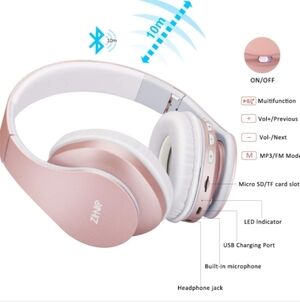 Over-Ear Wireless Headphones - Rose Gold